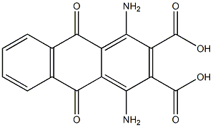 1,4-Diamino-9,10-dihydro-9,10-dioxoanthracene-2,3-dicarboxylic acid Struktur