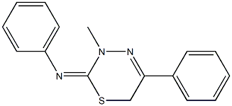 3,6-Dihydro-3-methyl-2-phenylimino-5-phenyl-2H-1,3,4-thiadiazine Struktur