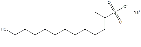 12-Hydroxytridecane-2-sulfonic acid sodium salt Struktur