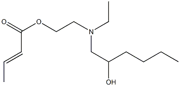 Crotonic acid 2-[N-ethyl-N-(2-hydroxyhexyl)amino]ethyl ester Struktur