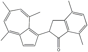 2,3-Dihydro-2-(4,6,8-trimethylazulen-1-yl)-4,7-dimethyl-1H-inden-1-one Struktur