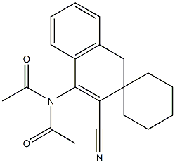 4-(Diacetylamino)spiro[naphthalene-2(1H),1'-cyclohexane]-3-carbonitrile Struktur