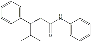 [R,(+)]-4-Methyl-3,N-diphenylvaleramide Struktur