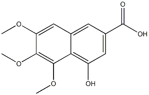 4-Hydroxy-5,6,7-trimethoxy-2-naphthoic acid Struktur