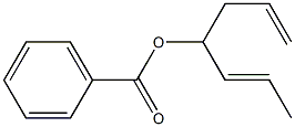 Benzoic acid 1-[(E)-1-propenyl]-3-butenyl ester Struktur