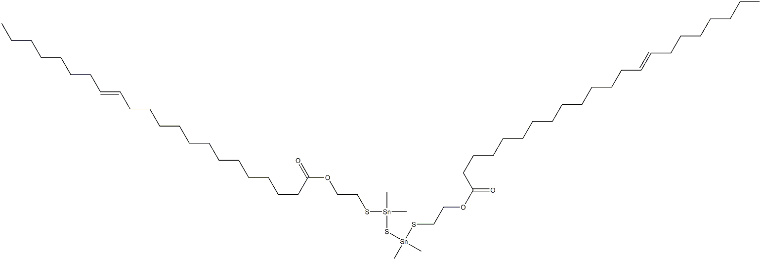 Bis[dimethyl[[2-(13-henicosenylcarbonyloxy)ethyl]thio]stannyl] sulfide Struktur