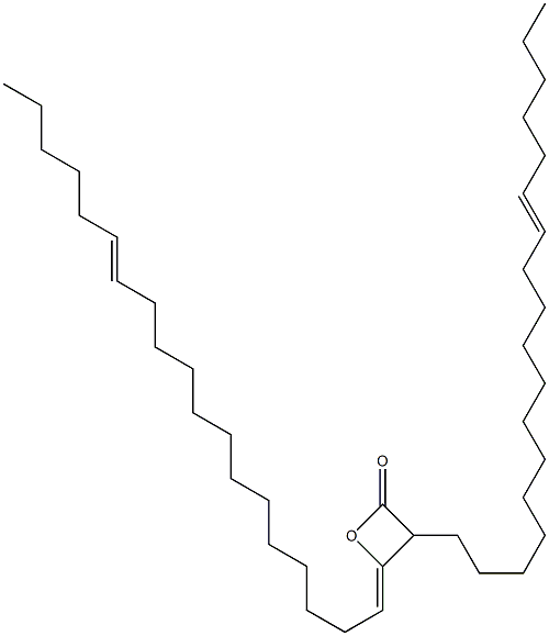 3-(12-Octadecenyl)-4-(13-nonadecen-1-ylidene)oxetan-2-one Struktur