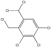 1,2,3-Trichloro-4-(chloromethyl)-5-(dichloromethyl)benzene Struktur