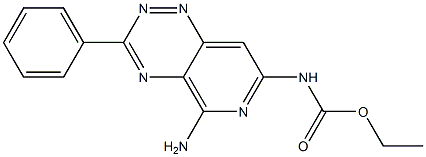 N-(5-Amino-3-phenylpyrido[3,4-e]-1,2,4-triazin-7-yl)carbamic acid ethyl ester Struktur