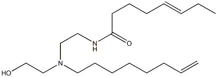 N-[2-[N-(2-Hydroxyethyl)-N-(7-octenyl)amino]ethyl]-5-octenamide Struktur