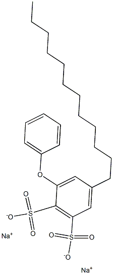 5-Dodecyl[oxybisbenzene]-2,3-disulfonic acid disodium salt Struktur