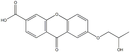 7-(2-Hydroxypropoxy)-9-oxo-9H-xanthene-3-carboxylic acid Struktur