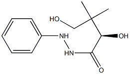 [R,(+)]-2,4-Dihydroxy-3,3-dimethylbutyric acid 2-phenyl hydrazide Struktur