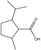 2-Methyl-5-(1-methylethyl)cyclopentane-1-carboxylic acid Struktur