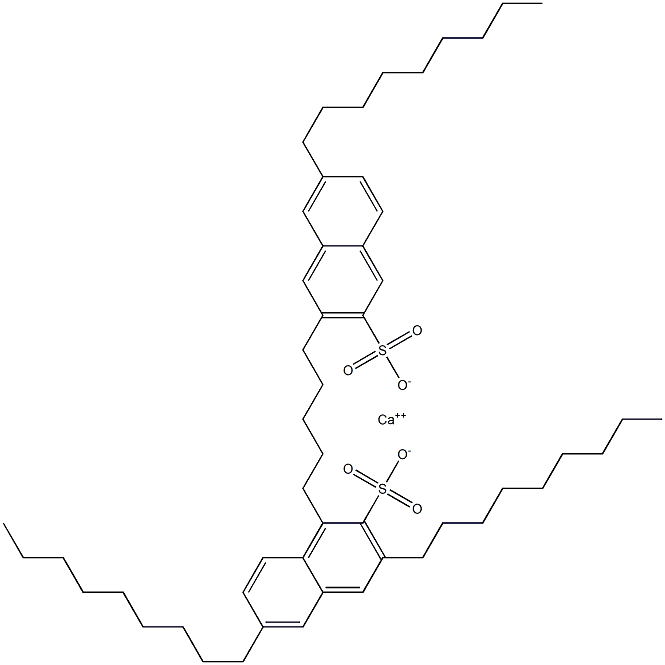 Bis(3,6-dinonyl-2-naphthalenesulfonic acid)calcium salt Struktur