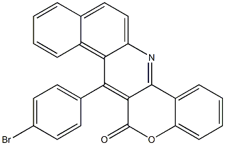 7-(4-Bromophenyl)-6H-benzo[f][1]benzopyrano[4,3-b]quinolin-6-one Struktur