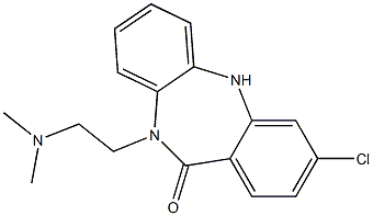 10,11-Dihydro-3-chloro-10-[2-(dimethylamino)ethyl]-5H-dibenzo[b,e][1,4]diazepin-11-one Struktur