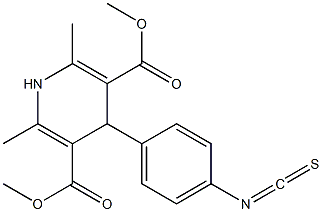 2,6-Dimethyl-4-(4-isothiocyanatophenyl)-1,4-dihydro-3,5-pyridinedicarboxylic acid dimethyl ester Struktur