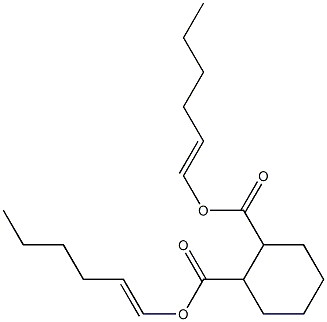 1,2-Cyclohexanedicarboxylic acid bis(1-hexenyl) ester Struktur