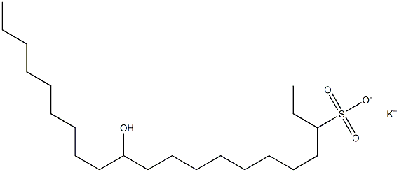 12-Hydroxyhenicosane-3-sulfonic acid potassium salt Struktur