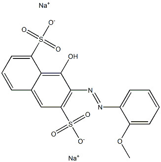 4-Hydroxy-3-[(2-methoxyphenyl)azo]naphthalene-2,5-disulfonic acid disodium salt Struktur