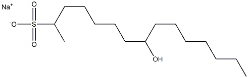 8-Hydroxypentadecane-2-sulfonic acid sodium salt Struktur