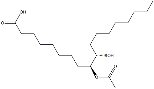 (9S,10S)-9-Acetyloxy-10-hydroxyoctadecanoic acid Struktur