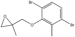 2,5-Dibromo-6-methylphenyl 2-methylglycidyl ether Struktur