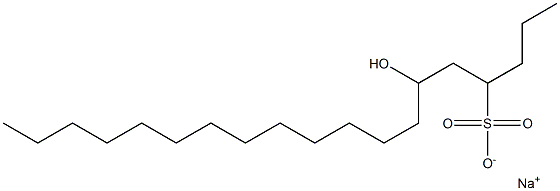 6-Hydroxynonadecane-4-sulfonic acid sodium salt Struktur