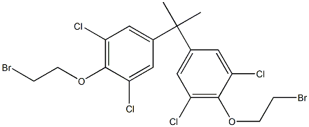 2,2-Bis[3,5-dichloro-4-(2-bromoethoxy)phenyl]propane Struktur