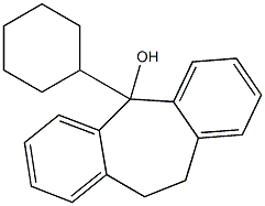 10,11-Dihydro-5-cyclohexyl-5H-dibenzo[a,d]cyclohepten-5-ol Struktur