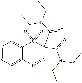 N,N,N',N'-Tetraethyl-3H-4,1,2-benzothiadiazine-3,3-dicarboxamide 4,4-dioxide Struktur