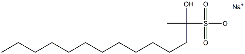 2-Hydroxytetradecane-2-sulfonic acid sodium salt Struktur