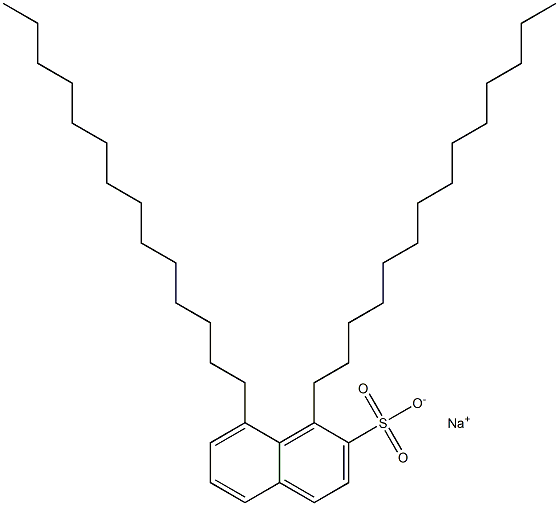 1,8-Ditetradecyl-2-naphthalenesulfonic acid sodium salt Struktur