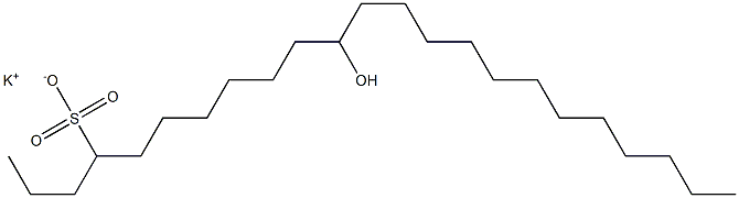 11-Hydroxytricosane-4-sulfonic acid potassium salt Struktur