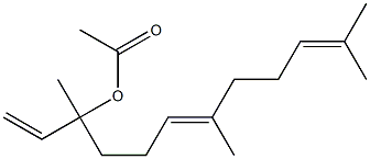 (E)-3,7,11-Trimethyl-1,6,10-dodecatrien-3-ol acetate Struktur