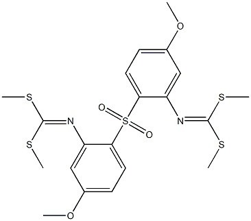 [[Bis(methylthio)methylene]amino](4-methoxyphenyl) sulfone Struktur