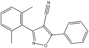 5-(Phenyl)-3-(2,6-dimethylphenyl)-isoxazole-4-carbonitrile Struktur