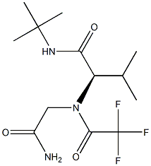 N-[(1R)-1-(tert-Butylcarbamoyl)isobutyl]-N-(trifluoroacetyl)glycinamide Struktur