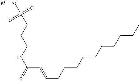 3-(2-Tridecenoylamino)-1-propanesulfonic acid potassium salt Struktur