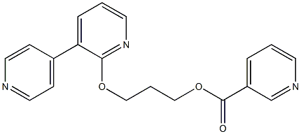 Pyridine-3-carboxylic acid 3-[(3,4'-bipyridin-6-yl)oxy]propyl ester Struktur