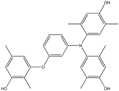 N,N-Bis(4-hydroxy-2,5-dimethylphenyl)-3-(3-hydroxy-2,5-dimethylphenoxy)benzenamine Struktur