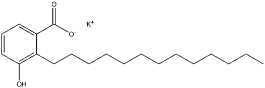 2-Tridecyl-3-hydroxybenzoic acid potassium salt Struktur