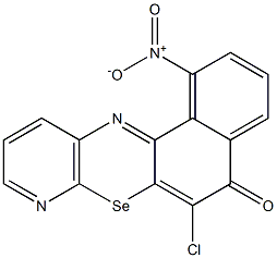 6-Chloro-1-nitro-7-selena-8,12-diazabenz[a]anthracen-5(7H)-one Struktur