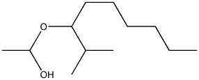 Acetaldehyde hexylisobutyl acetal Struktur