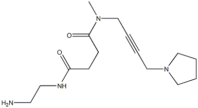 N-Methyl-N-[4-(1-pyrrolidinyl)-2-butynyl]-4-oxo-4-[(2-aminoethyl)amino]butanamide Struktur