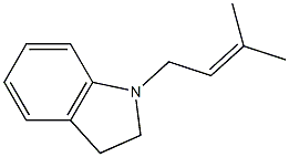 2,3-Dihydro-1-(3-methyl-2-butenyl)-1H-indole Struktur