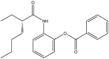 [S,(-)]-N-[2-(Benzoyloxy)phenyl]-2-ethylhexanamide Struktur