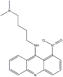 9-(4-Dimethylaminobutylamino)-1-nitroacridine Struktur