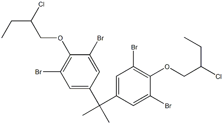 1,1'-[Isopropylidenebis(2,6-dibromo-4,1-phenyleneoxy)]bis(2-chlorobutane) Struktur